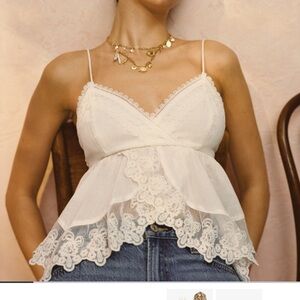 Baby doll Lace Trim Cami Abercrombie